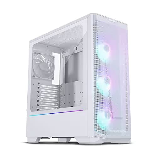 Phanteks Eclipse G360A ATX Mid Tower White Tempered Glass Side Panel image