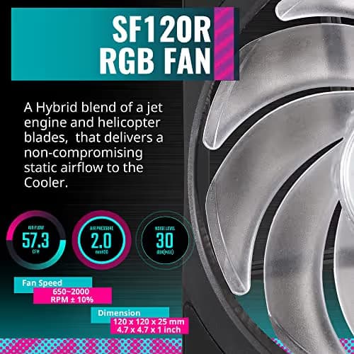 Cooler Master Hyper 212 Air RGB Black Edition 159mm 59 CFM Black image