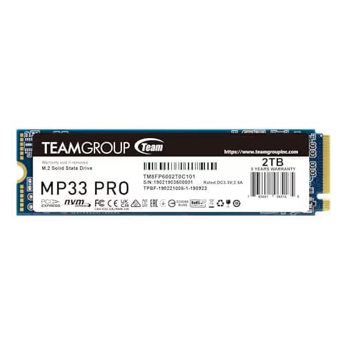 TEAMGROUP MP33 PRO 2TB M.2 SSD PCIe 3.0 NVMe image