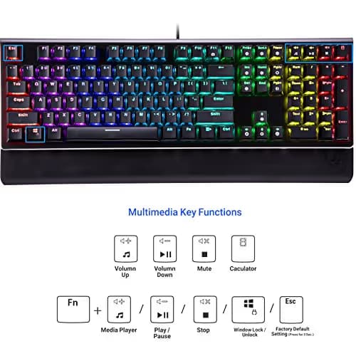 Rosewill NEON K85 RGB Kailh Brown Wired Gaming Keyboard image