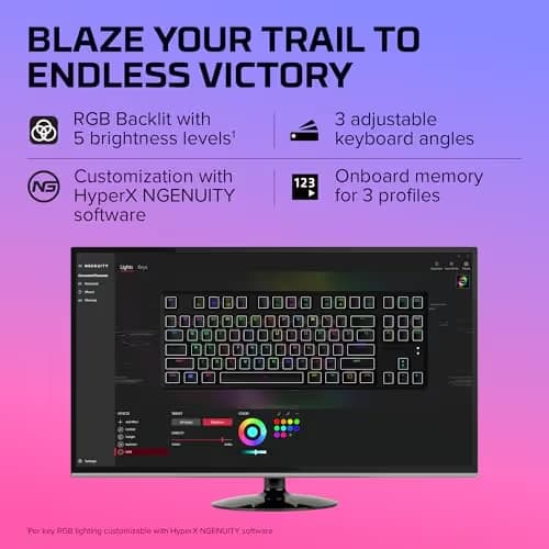 HP HyperX Alloy Origins Core RGB Wired HyperX Aqua Gaming Keyboard image