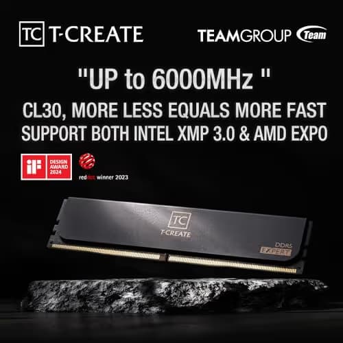 TEAMGROUP T-Create Expert White DDR5-6000 CL30 32GB (2x16GB) image