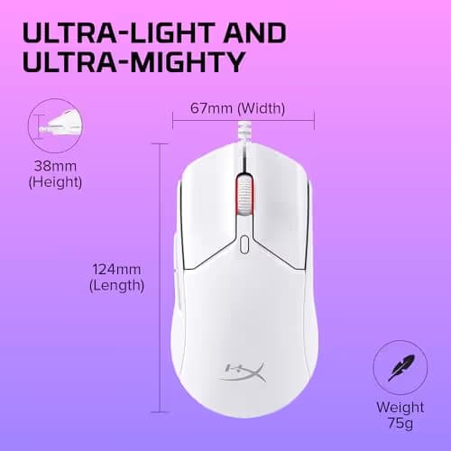 HP HyperX Pulsefire Haste 2 Wired Optical Gaming Mouse White image