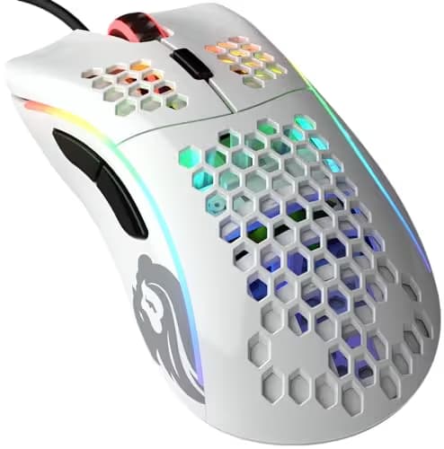 Glorious Model D Glossy White Wired Optical Gaming Mouse main image