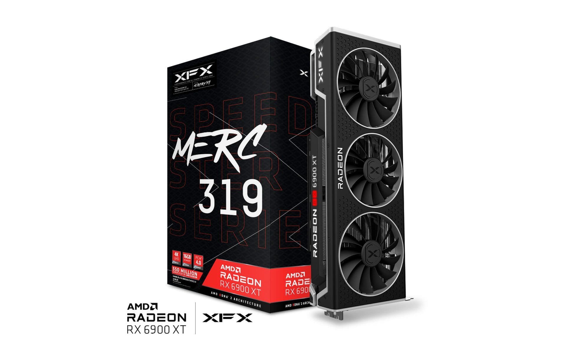 XFX Speedster MERC 319 Radeon RX 6900 XT 16GB GDDR6 Black / Silver image
