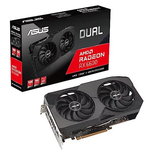 Asus DUAL V2 Radeon RX 6600 8GB GDDR6 Black main image
