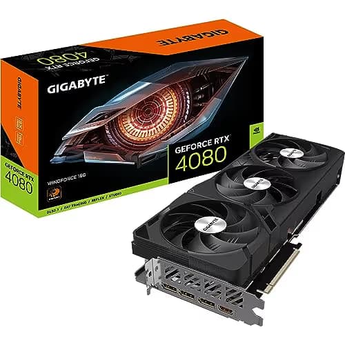 Gigabyte WINDFORCE GeForce RTX 4080 16GB GDDR6X Black / Silver image