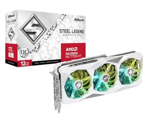 ASRock Steel Legend OC Radeon RX 7700 XT 12GB GDDR6 White main image