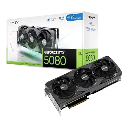 PNY GeForce RTX 5080 16GB Overclocked Triple Fan GDDR7 image