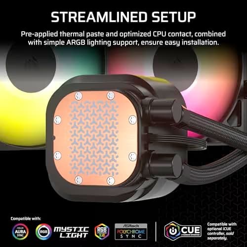 Corsair NAUTILUS Water 360mm RS ARGB Black image