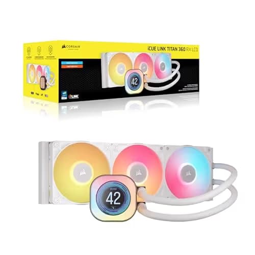 Corsair iCUE LINK TITAN Water 360mm RX LCD White image
