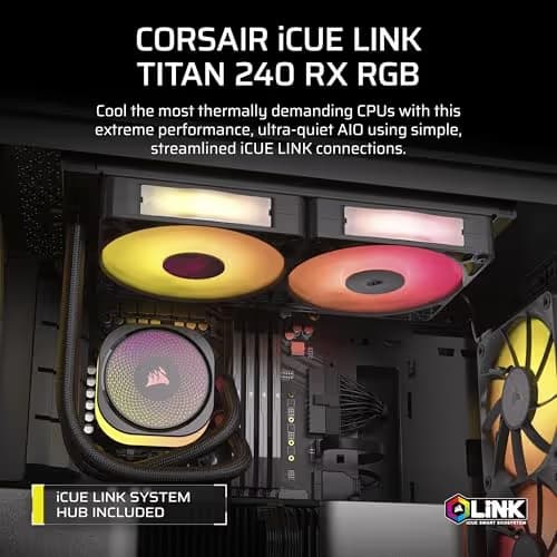 iCUE LINK TITAN 240 RX RGB AIO Liquid CPU Cooler image
