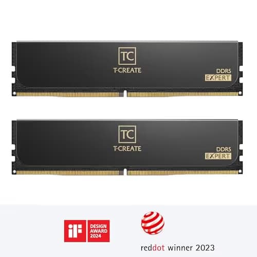 TEAMGROUP T-Create Expert 96GB (2x48GB) DDR5-6400 CL32 Black / Gold image