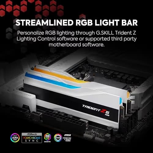 G.Skill Trident Z5 RGB Matte White DDR5-6400 CL30 32GB (2x16GB) image