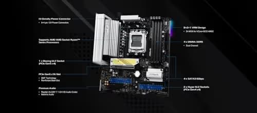 ASRock B850 B850M Pro RS AM5 DDR5 Micro ATX image