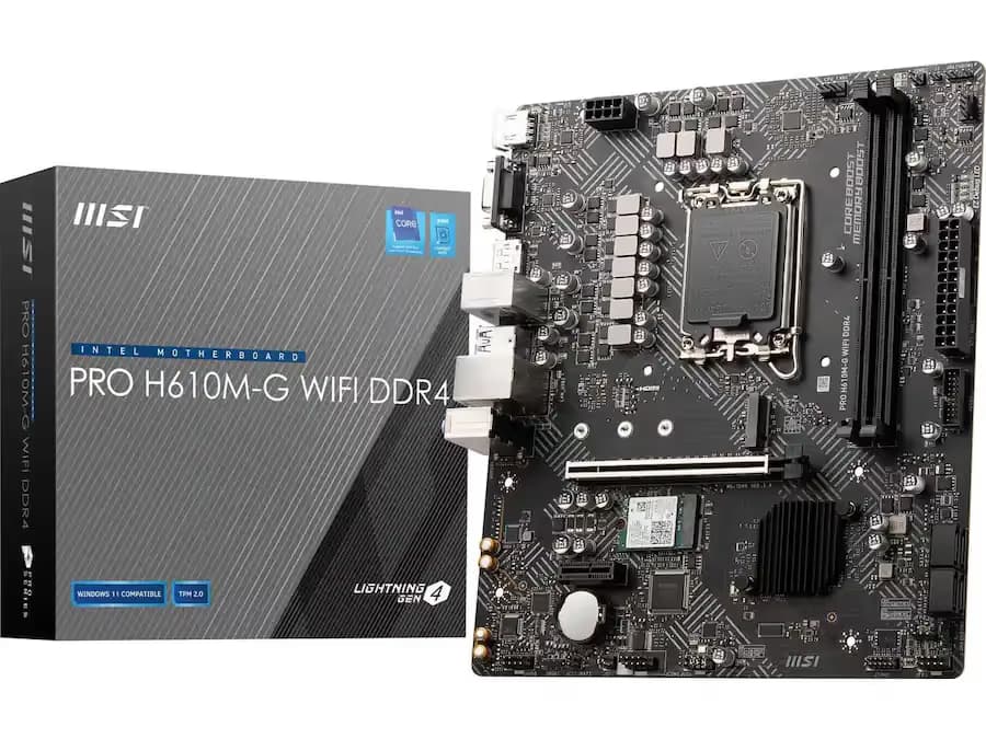 MSI H610 PRO H610M-G WIFI LGA1700 DDR4 Micro ATX image