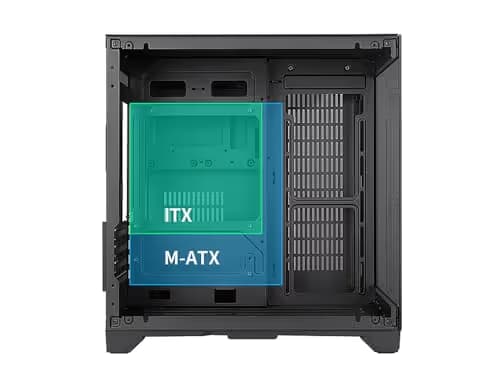 BGears b-Pellucid Micro ATX Mini Tower Black Tinted Tempered Glass Side Panel image