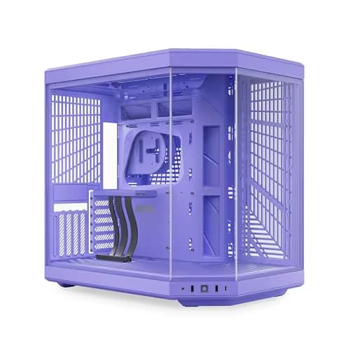 HYTE Y70 ATX Mid Tower Taro Milk Purple Tempered Glass Side Panel image