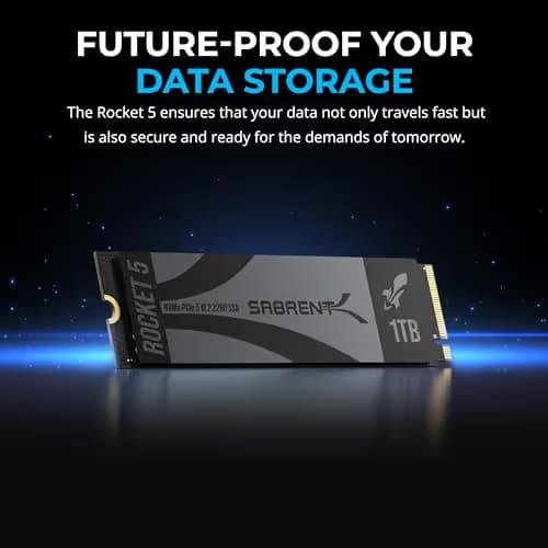 Sabrent Rocket 5 1TB SSD M.2 PCIe 5.0 NVMe image