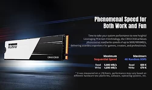 Klevv CRAS C910 4TB SSD M.2-2280 PCIe 4.0 x4 NVMe image