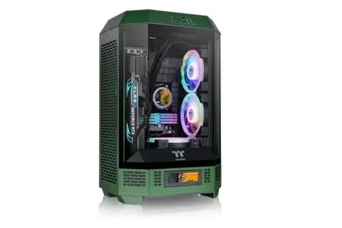 Thermaltake The Tower 300 MicroATX Mini Tower Tempered Glass Side Panel - Racing Green main image