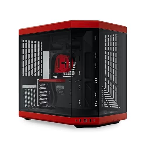 HYTE Y70 ATX Mid Tower Black Cherry / Red Tempered Glass main image