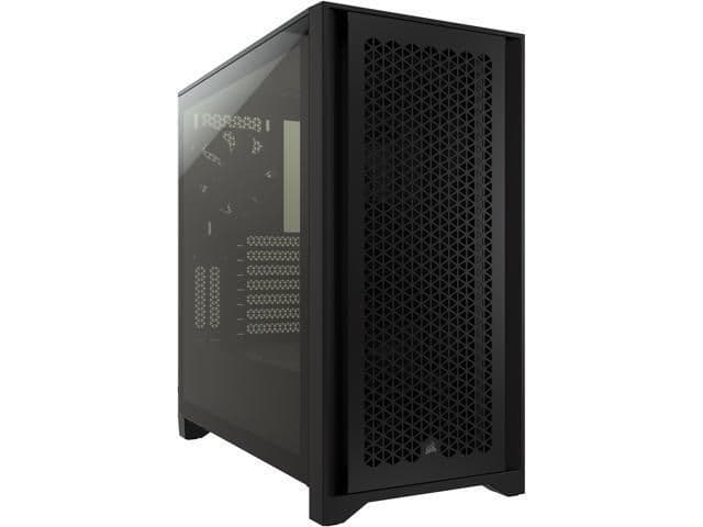 Corsair 4000D Airflow ATX Mid Tower Black Tempered Glass Side Panel, w/750 W Power Supply image