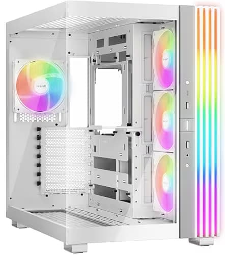be quiet! Light Base 600 LX ATX Mid Tower White Tempered Glass Side Panel image