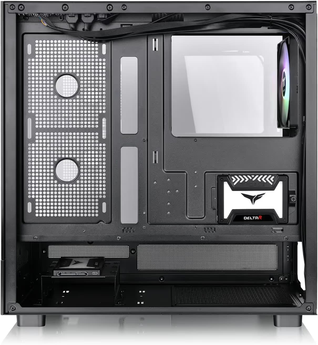 Thermaltake View 270 TG ARGB Mid Tower Chassis Black Tempered Glass Side Panel image