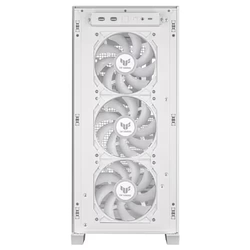 Asus TUF Gaming GT302 ARGB ATX Mid Tower White Tempered Glass Side Panel, ARGB image