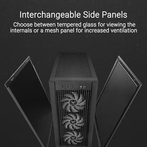Asus TUF Gaming GT302 ARGB ATX Mid Tower White Tempered Glass Side Panel, ARGB image