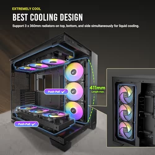 Antec C8 E-ATX Full Tower Black Tempered Glass ARGB image
