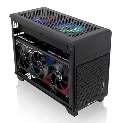 Thermaltake TR100 Mini-ITX Desktop Black Mesh Side Panel image