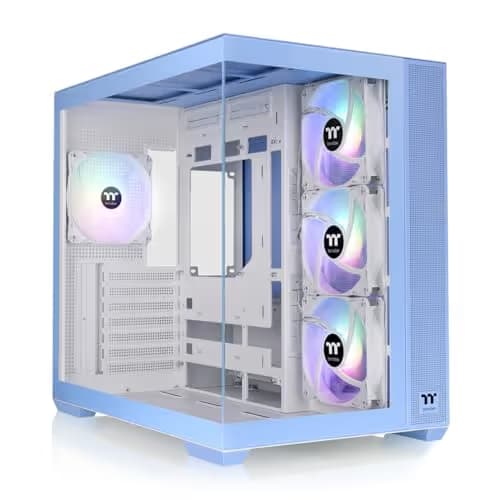 Thermaltake View 380 ARGB ATX Mid Tower Blue with Tempered Glass Side Panel image