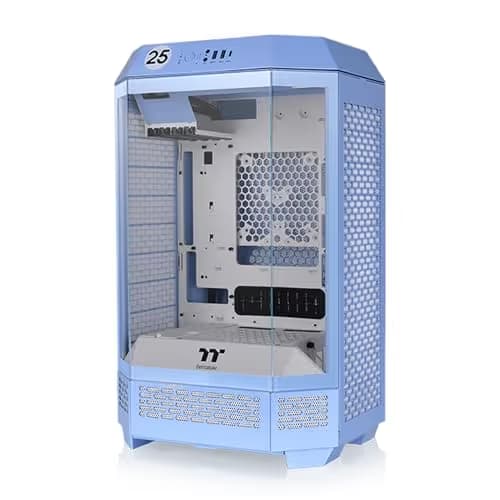 Thermaltake The Tower 300 MicroATX Mini Tower Tempered Glass Side Panel - Hydrangea Blue image