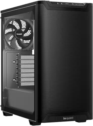 be quiet! Pure Base 501 Airflow ATX Mid Tower Black Tempered Glass Side Panel image