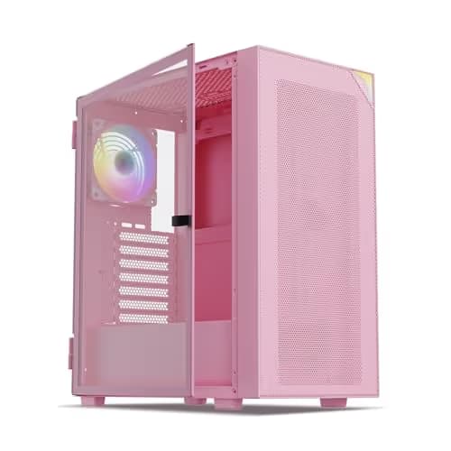 Vetroo AL800  EATX Full Tower  Pink Tempered Glass Side Panel main image