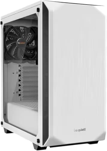be quiet! Pure Base 500 ATX Mid Tower White with Tempered Glass Side Panel and USB 3.2 Gen 1 Type-A image