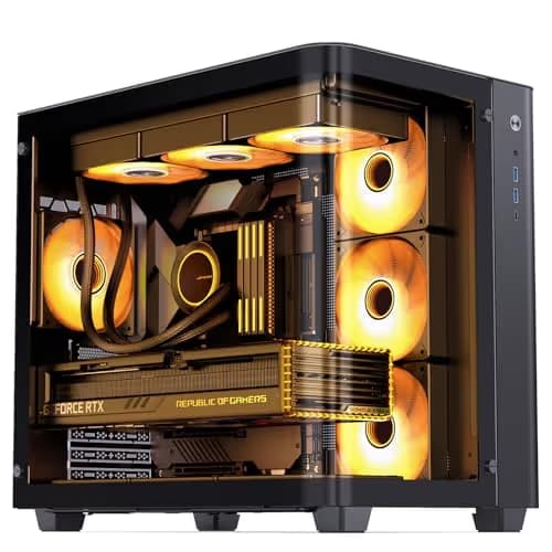Jonsbo TK-3 ATX Mid Tower Black Tempered Glass Side Panel, USB 3.2 Gen 2 Type-C, USB 3.2 Gen 1 Type-A main image