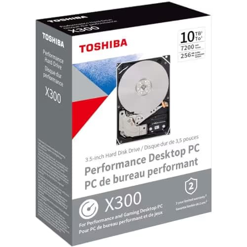 Toshiba X300 10TB 3.5" HDD 7200RPM SATA 6.0 Gb/s image