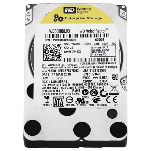Western Digital VelociRaptor 600GB HDD 2.5" 10000RPM SATA Internal image