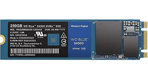 Western Digital Blue SN500 250GB SSD M.2 PCIe 3.0 NVMe main image