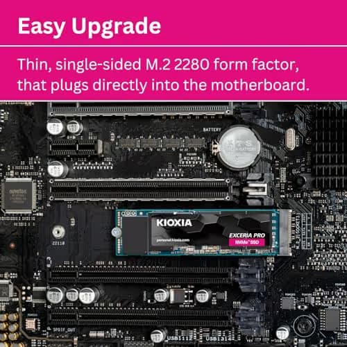 KIOXIA EXCERIA PRO 2TB M.2-2280 SSD PCIe 4.0 x4 NVMe image