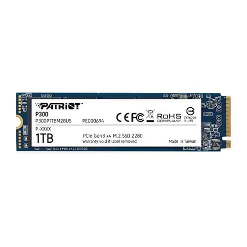 Patriot P300 1TB SSD M.2-2280 PCIe 3.0 x4 NVMe main image