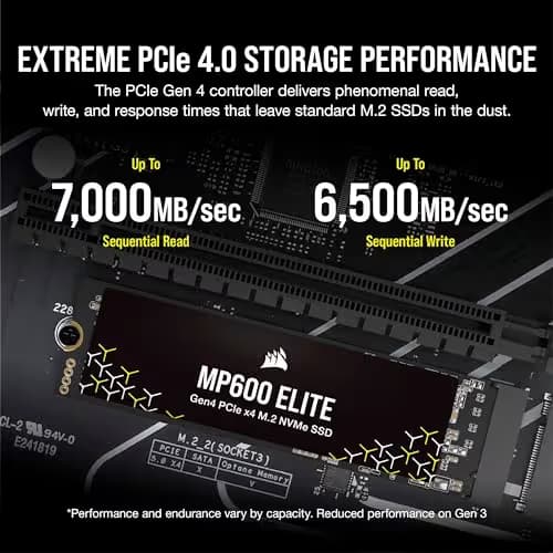 Corsair MP600 ELITE 4TB M.2-2280 SSD PCIe 4.0 X4 NVMe image
