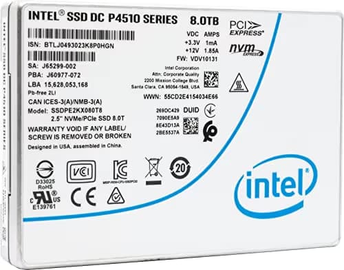 Intel DC P4510 8TB SSD 2.5" NVMe image