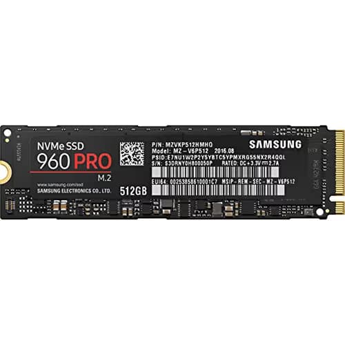 Samsung 960 Pro 512GB M.2-2280 SSD PCIe 3.0 X4 NVMe image