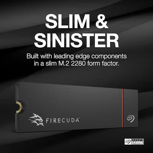 Seagate FireCuda 530R 1TB SSD M.2 w/Heatsink PCIe 4.0 NVMe image
