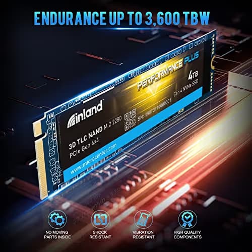 Inland Performance Plus 4TB SSD M.2-2280 PCIe 4.0 X4 NVMe image