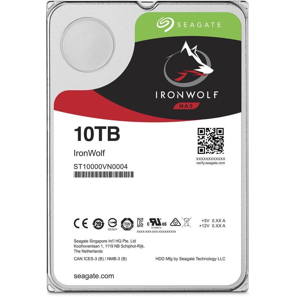 Seagate IronWolf NAS 10TB HDD 7200RPM 3.5" SATA main image